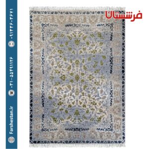 فرش طرح صبا 31090 نقره ای 700 شانه تمام آکریلیک
