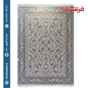فرش طرح سالار بژ 700 شانه برجسته تمام آکریلیک