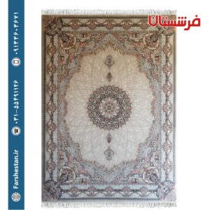 فرش طرح شیدا بژ 700 شانه برجسته تمام آکریلیک