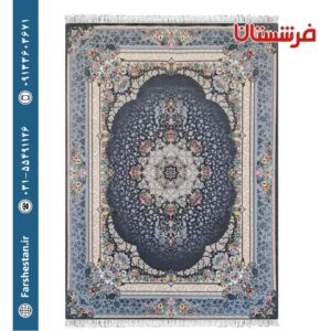 فرش طرح صوفیا 31161 نقره ای 700 شانه تمام آکریلیک
