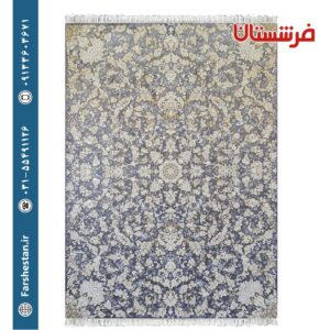 فرش طرح انوشا زغالی 1200شانه برجسته تمام آکریلیک