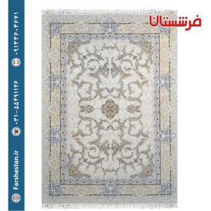 فرش طرح آرمان بژ 1200شانه برجسته تمام آکریلیک
