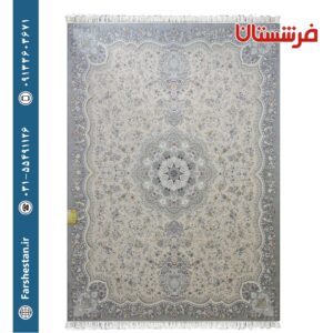 فرش طرح آتوسا بژ 1200شانه برجسته تمام آکریلیک