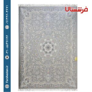 فرش طرح آتوسا نقره ای 1200شانه برجسته تمام آکریلیک
