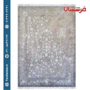 فرش طرح آوین بژ 1200شانه برجسته تمام آکریلیک