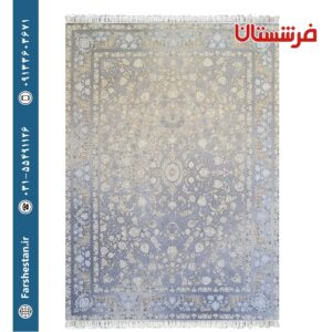 فرش طرح آیسان نقره ای 1200شانه برجسته تمام آکریلیک