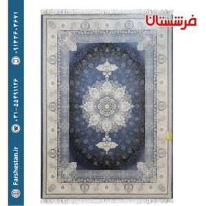 فرش طرح دلربا اطلسی 1200شانه برجسته تمام آکریلیک