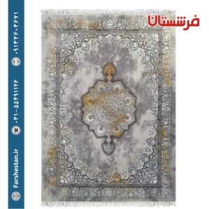 فرش طرح هاوانا نقره ای 1200شانه برجسته تمام آکریلیک