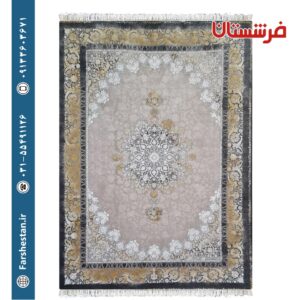 فرش طرح ایزابلا زغالی 1200شانه برجسته تمام آکریلیک