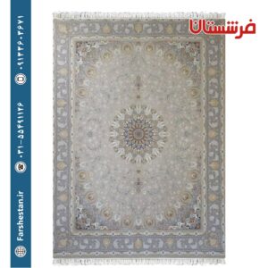 فرش طرح کد L101B بژ 1200شانه برجسته تمام آکریلیک