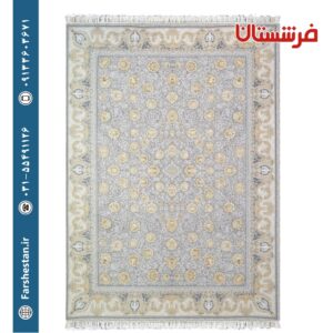 فرش طرح ماریا نقره ای 1200شانه برجسته تمام آکریلیک