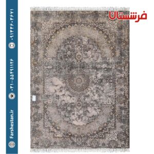 فرش طرح مهرسا سیلور 1200شانه برجسته تمام آکریلیک