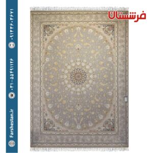 فرش طرح کد R101T طوسی 1200شانه برجسته تمام آکریلیک