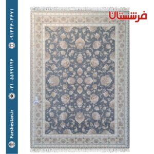 فرش طرح کد R126A آبی 1200شانه برجسته تمام آکریلیک