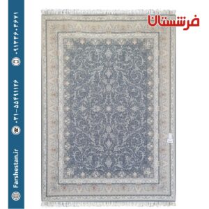 فرش طرح کد R127A آبی 1200شانه برجسته تمام آکریلیک