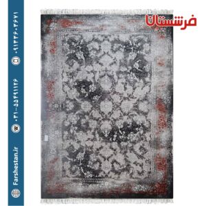فرش طرح سوگند سرمه ای 1200شانه برجسته تمام آکریلیک