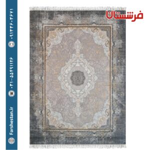 فرش طرح طنین تیره وینتیج 1200شانه برجسته تمام آکریلیک