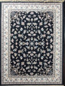 فرش طرح گیلدا سرمه ای - 700 شانه تمام آکریلیک