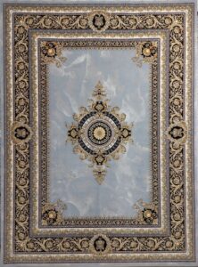 فرش طرح جیوا نقره ای - 700 شانه تمام آکریلیک