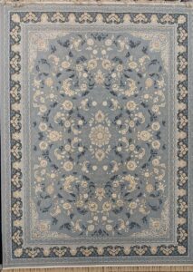 فرش طرح نیلی نقره ای - 700 شانه تمام آکریلیک