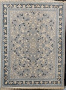 فرش طرح نیلی ترمه ای - 700 شانه تمام آکریلیک