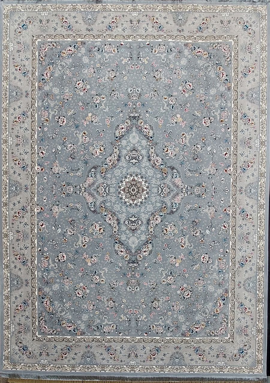 فرش طرح پروانه نقره ای - 700 شانه تمام آکریلیک