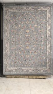 فرش طرح ژینوس نقره ای - 700 شانه تمام آکریلیک