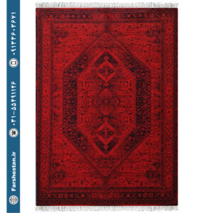 فرش طرح بختیاری لاکی سرمه ای- 1200 شانه تمام آکریلیک