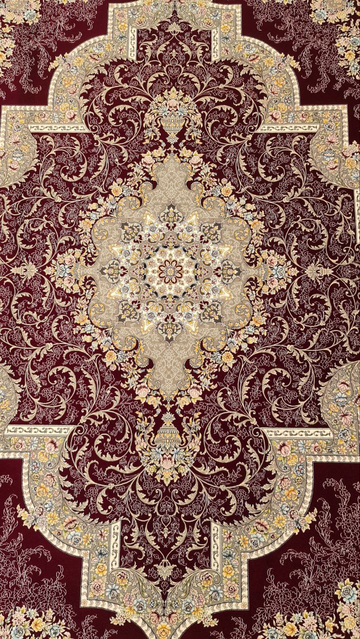 فرش طرح مانلی ارغوانی - 1200 شانه تمام آکریلیک - تصویر 3