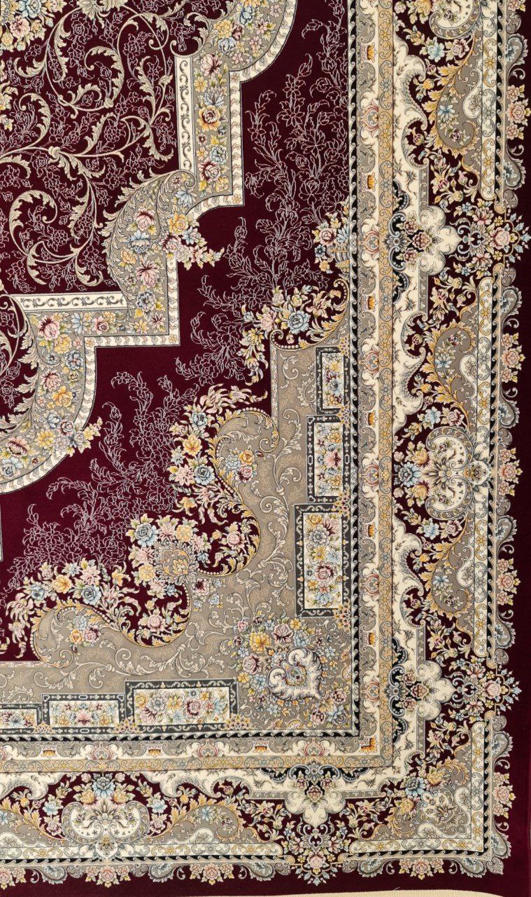 فرش طرح مانلی ارغوانی - 1200 شانه تمام آکریلیک - تصویر 2