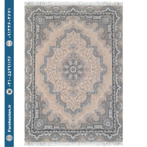 فرش طرح مانلی بژ - 1200 شانه تمام آکریلیک
