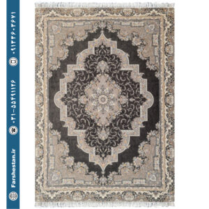 فرش طرح مانلی خاکستری - 1200 شانه تمام آکریلیک