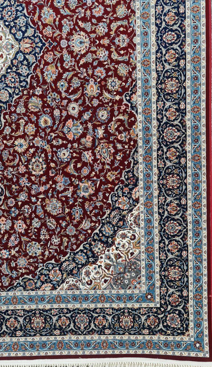 فرش طرح کاشان لاکی 1200شانه برجسته تمام آکریلیک - تصویر 2