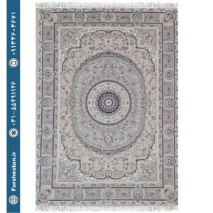 فرش طرح پرستو نقره ای 1200شانه برجسته تمام آکریلیک