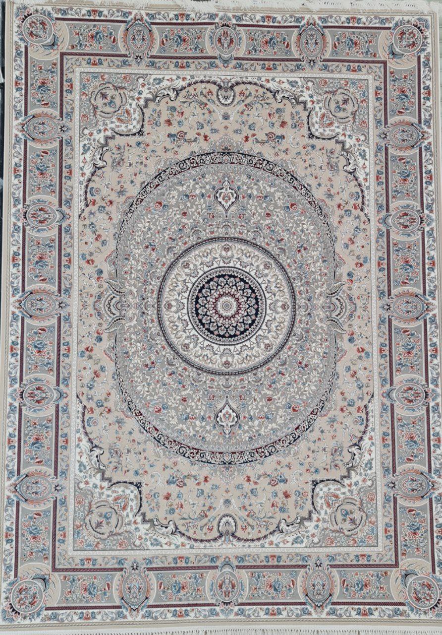 فرش طرح پرستو نقره ای 1200شانه برجسته تمام آکریلیک - تصویر 2