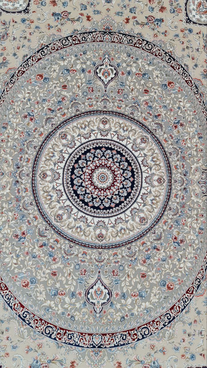 فرش طرح پرستو نقره ای 1200شانه برجسته تمام آکریلیک - تصویر 3