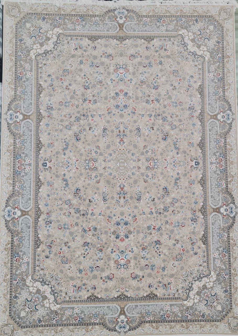 فرش طرح شیوا کرم 1200شانه برجسته تمام آکریلیک - تصویر 2