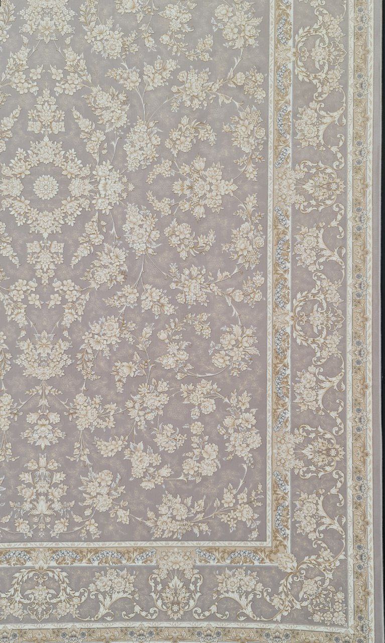 فرش طرح طنین نقره ای لایت 845 1200شانه برجسته تمام آکریلیک - تصویر 4