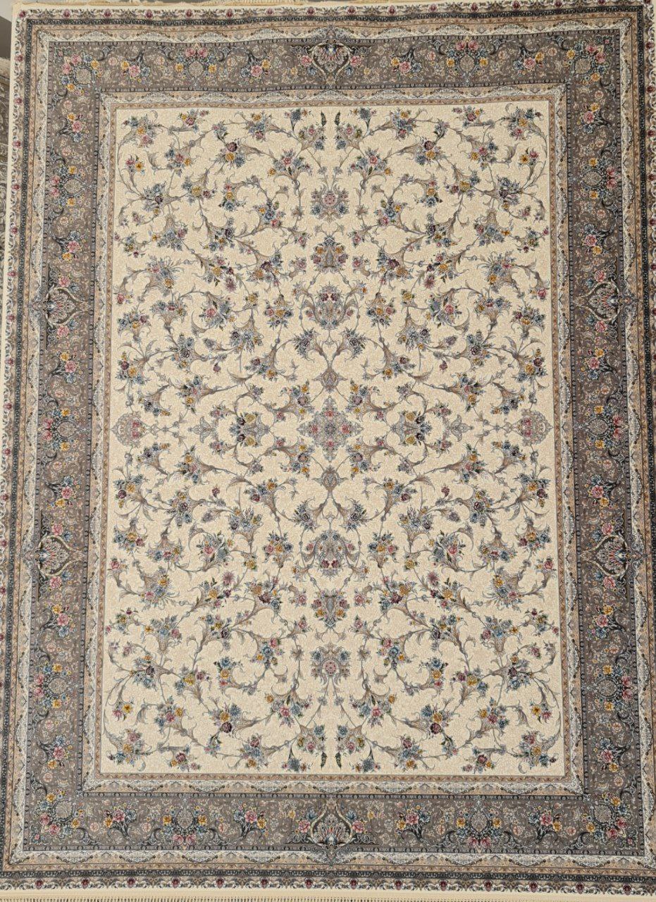 فرش طرح هلن سفید - 1200 شانه تمام آکریلیک - تصویر 2