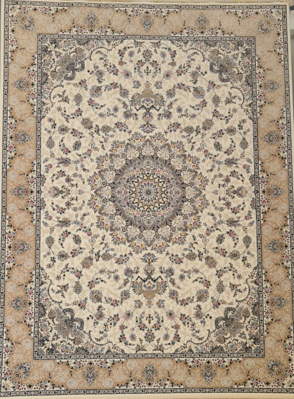 فرش طرح پرتو سفید - 1200 شانه تمام آکریلیک - تصویر 2