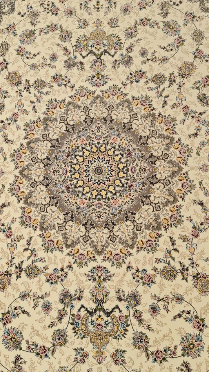 فرش طرح پرتو سفید - 1200 شانه تمام آکریلیک - تصویر 3