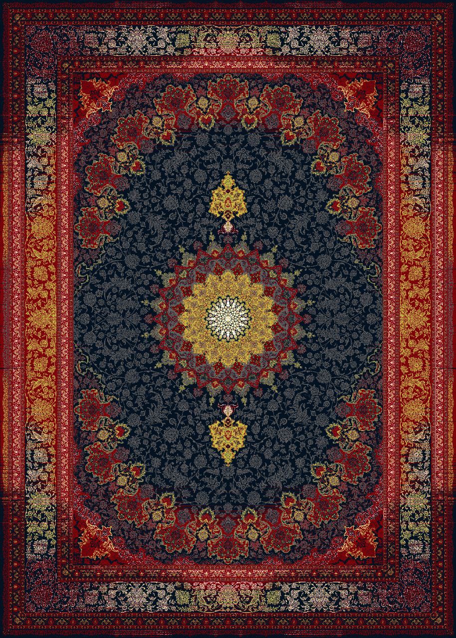 فرش طرح تابان لاکی - 1200 شانه تمام آکریلیک - تصویر 2